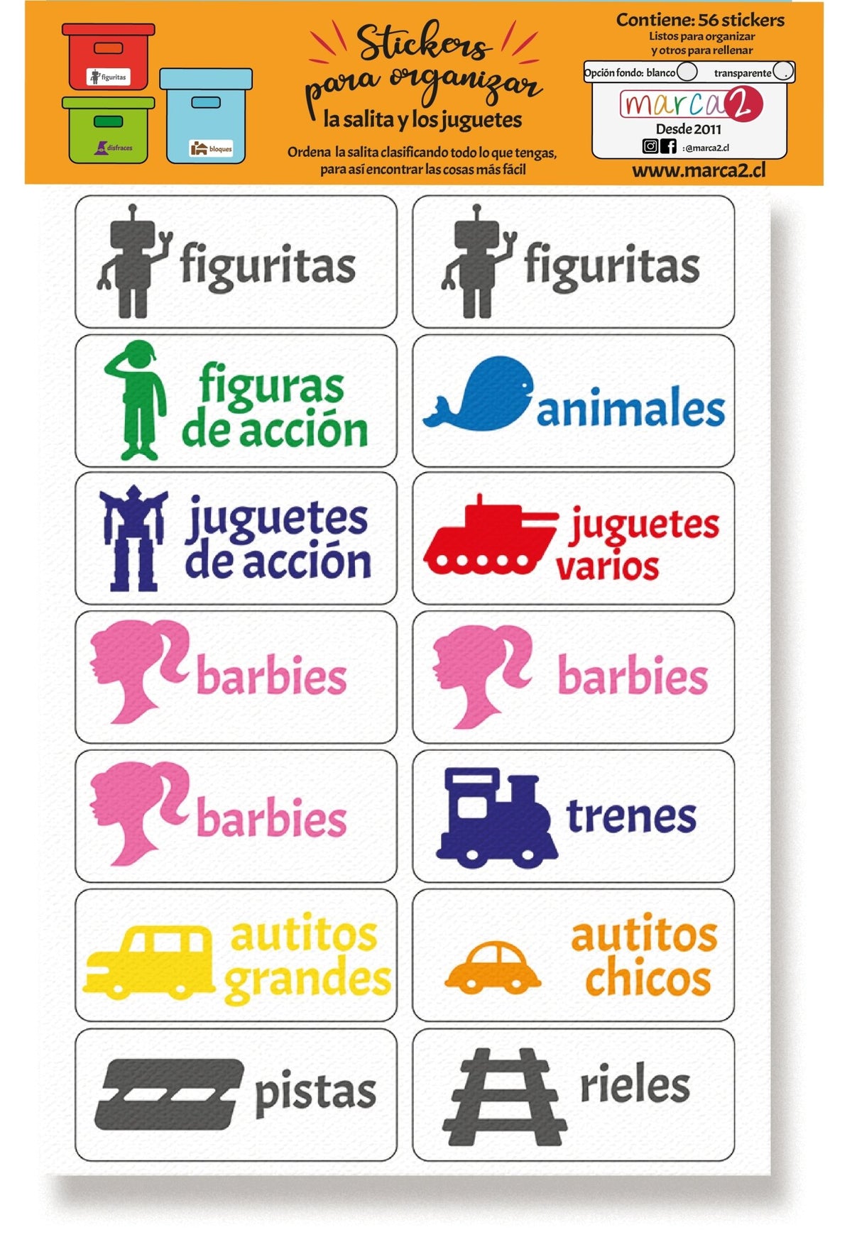 Stickers para organizar la SALITA Y JUGUETES - Marca2