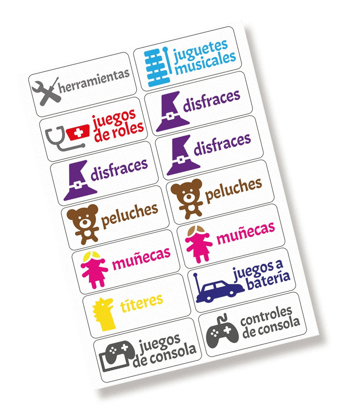 Stickers para organizar la SALITA Y JUGUETES - Marca2