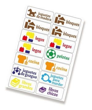 Stickers para organizar la SALITA Y JUGUETES - Marca2