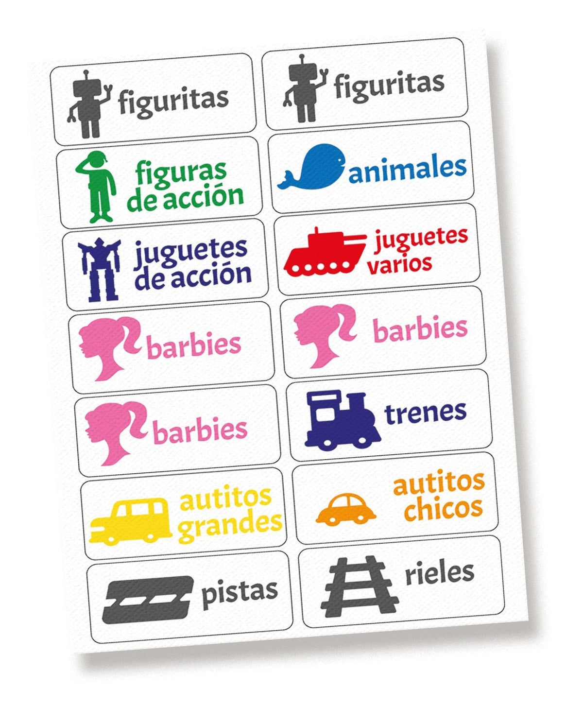 Stickers para organizar la SALITA Y JUGUETES - Marca2