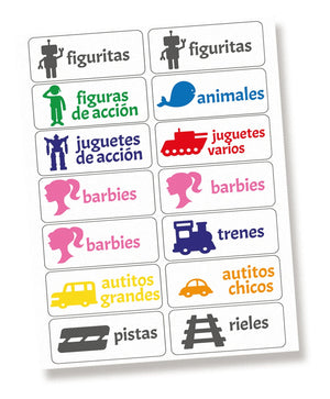 Stickers para organizar la SALITA Y JUGUETES - Marca2