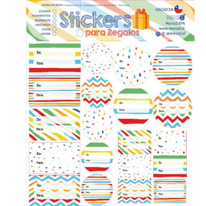 Stickers para Regalos: Colores - Marca2