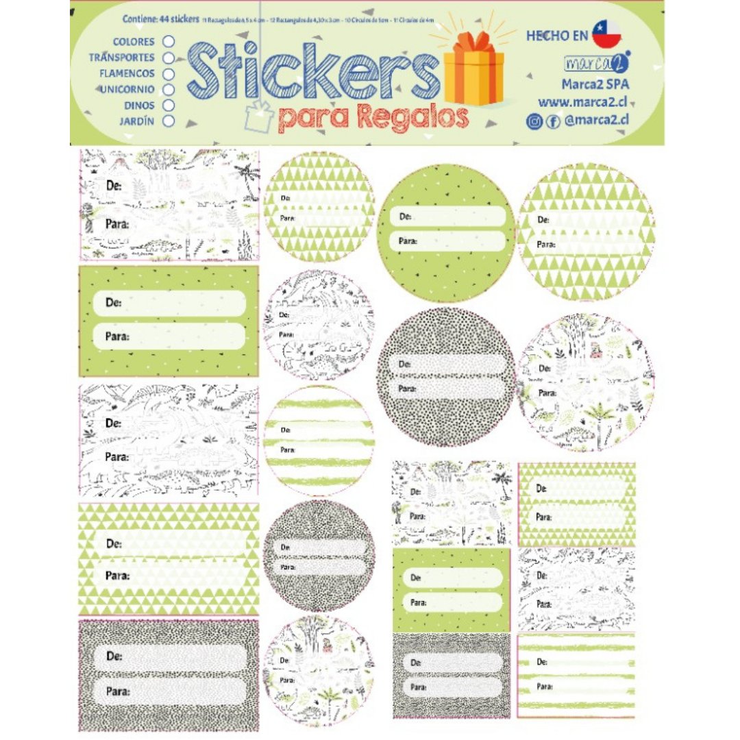 Stickers para identificar compotas y comidas infantiles. - Marca2