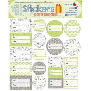 Stickers Personalizados para Regalos: Dinos - Marca2