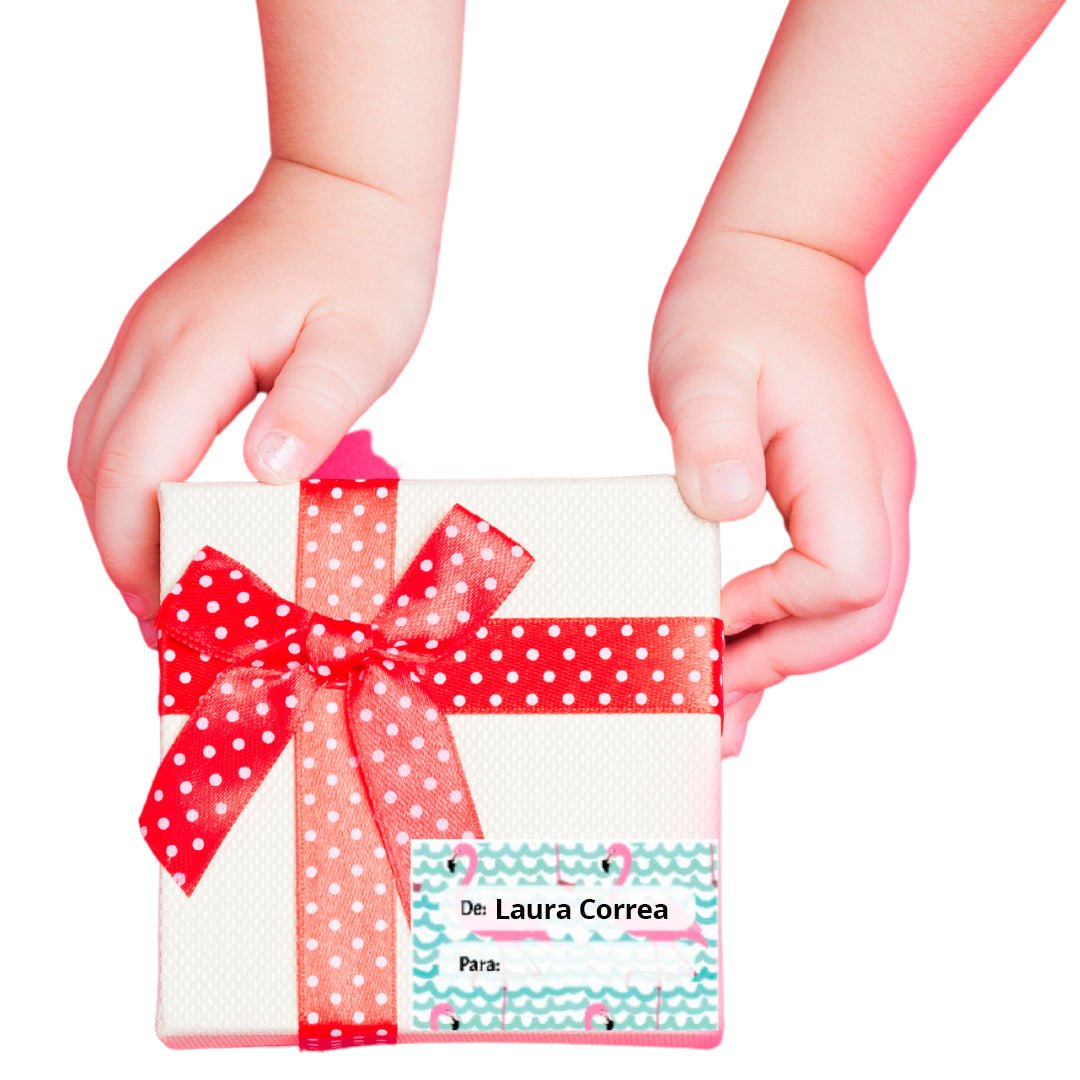 Stickers Personalizados para Regalos: Flamencos - Marca2