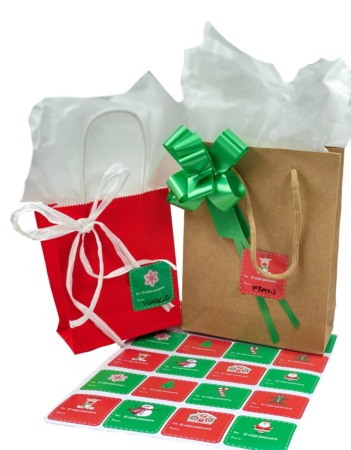 Stickers Perzonalizados para Regalos Navidad: Tradicional - Marca2