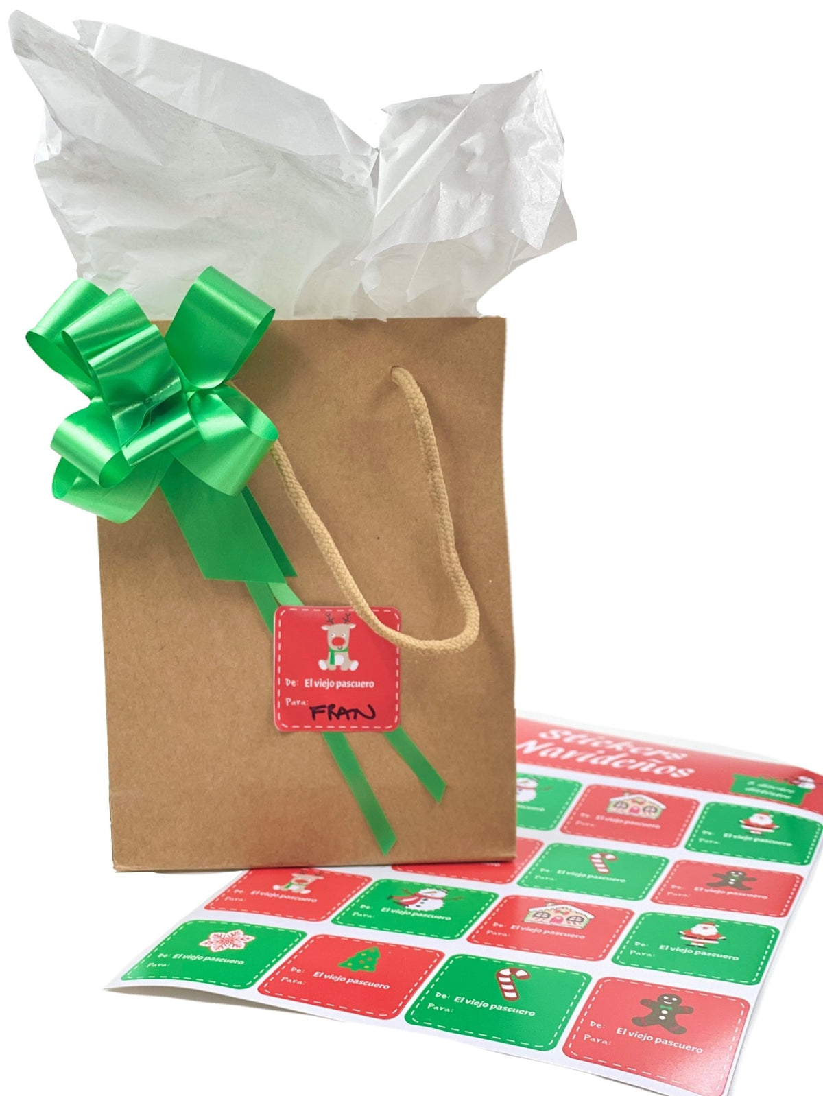 Stickers Perzonalizados para Regalos Navidad: Tradicional - Marca2