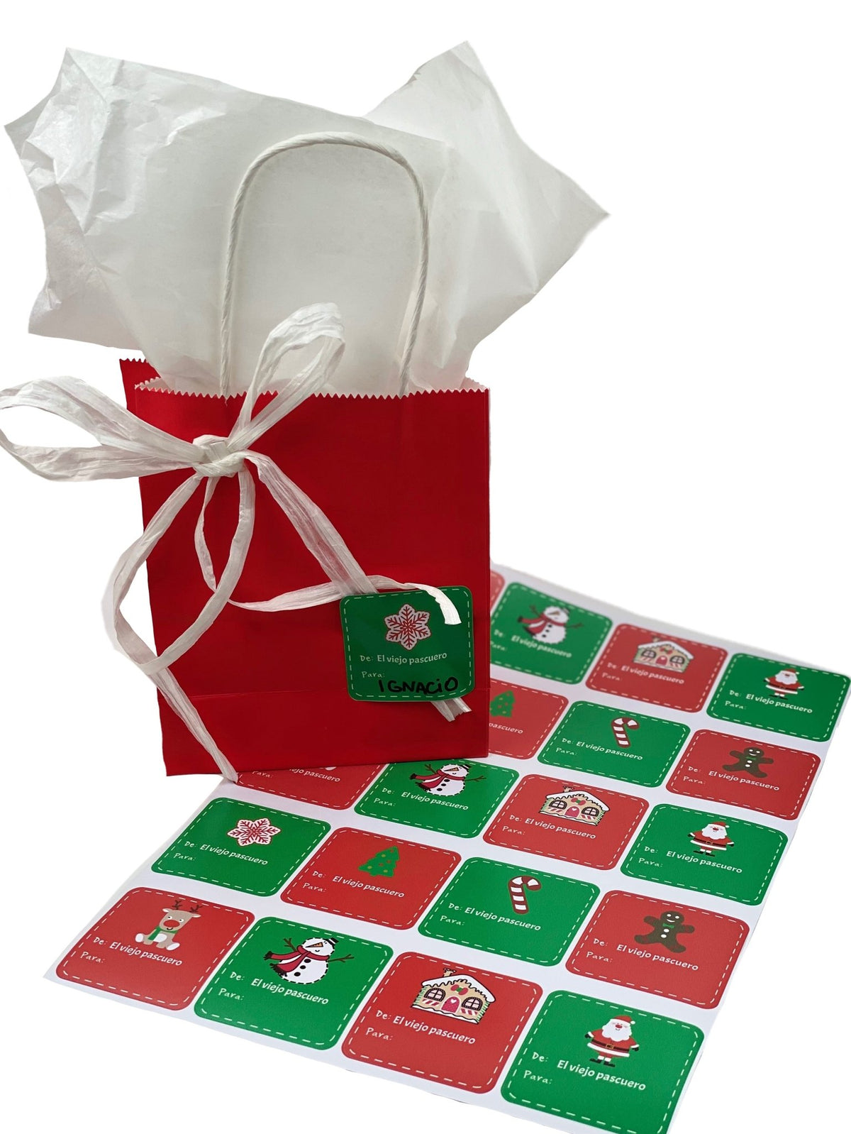 Stickers Perzonalizados para Regalos Navidad: Tradicional - Marca2