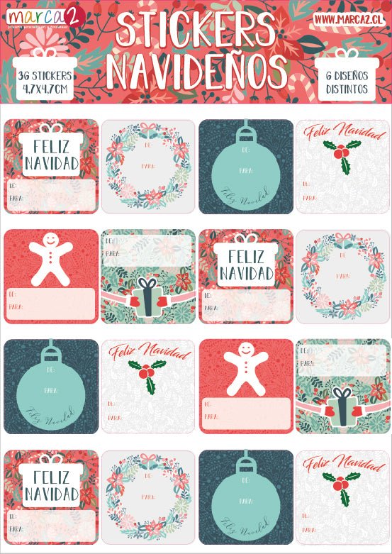 Stickers Regalos Personalizados de Navidad: Moderno - Marca2