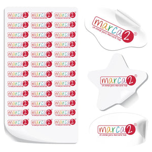 Stickers Troquelados por cantidad - Corte Irregular - Marca2